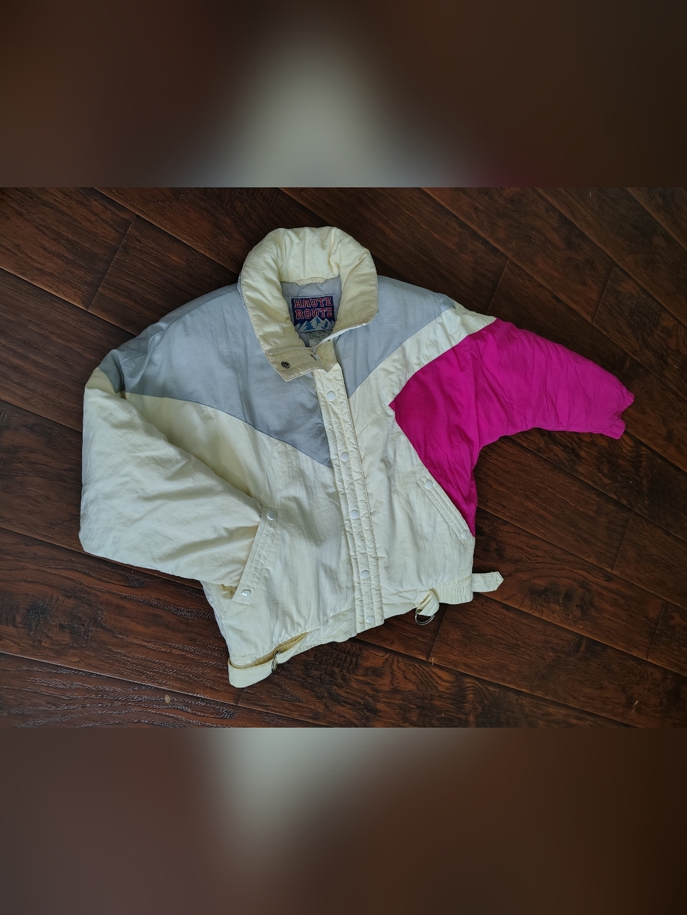 Vintage 90s Y2K Haute Route color block puffer jacket Size women's M